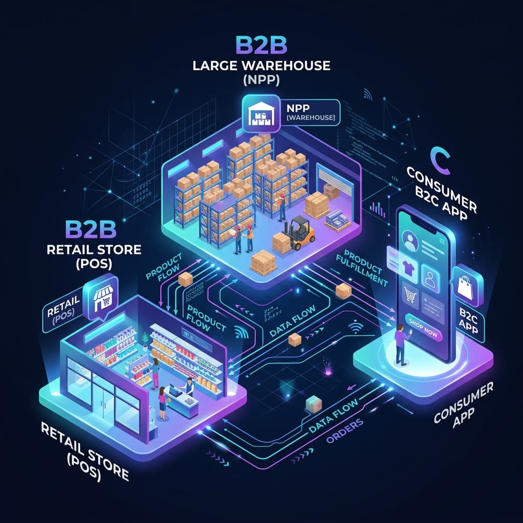 B2B2C Ecosystem Flow